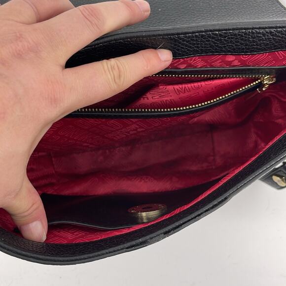 Love MOSCHINO vegan faux leather logo flap crossbody purse bag - Picture 9 of 9